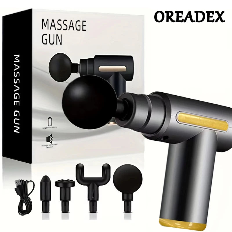 ✨ Przenośny Pistolet Masujący Premium — 6 Poziomów Wibracji, Ładowanie USB — Regeneruj Mięśnie Jak Profesjonalny Sportowiec!