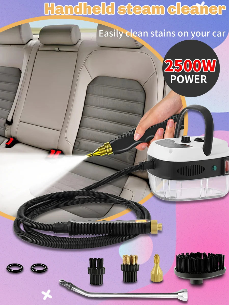 ⚡ Wysokociśnieniowa Myjka Parowa 2500W — Sterylizacja 99,9%, Wtyczka EU — Twój Dom Lśniący Czystością Bez Wysiłku!