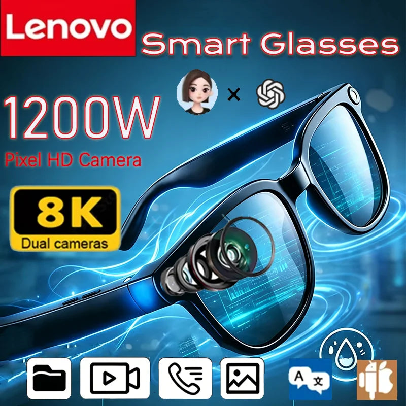 🌟 Bezprzewodowe Okulary AI Premium — Nagrywaj 8K, Tłumacz w Czasie Rzeczywistym i Steruj Głosem — Rewolucja w Twoim Stylu!