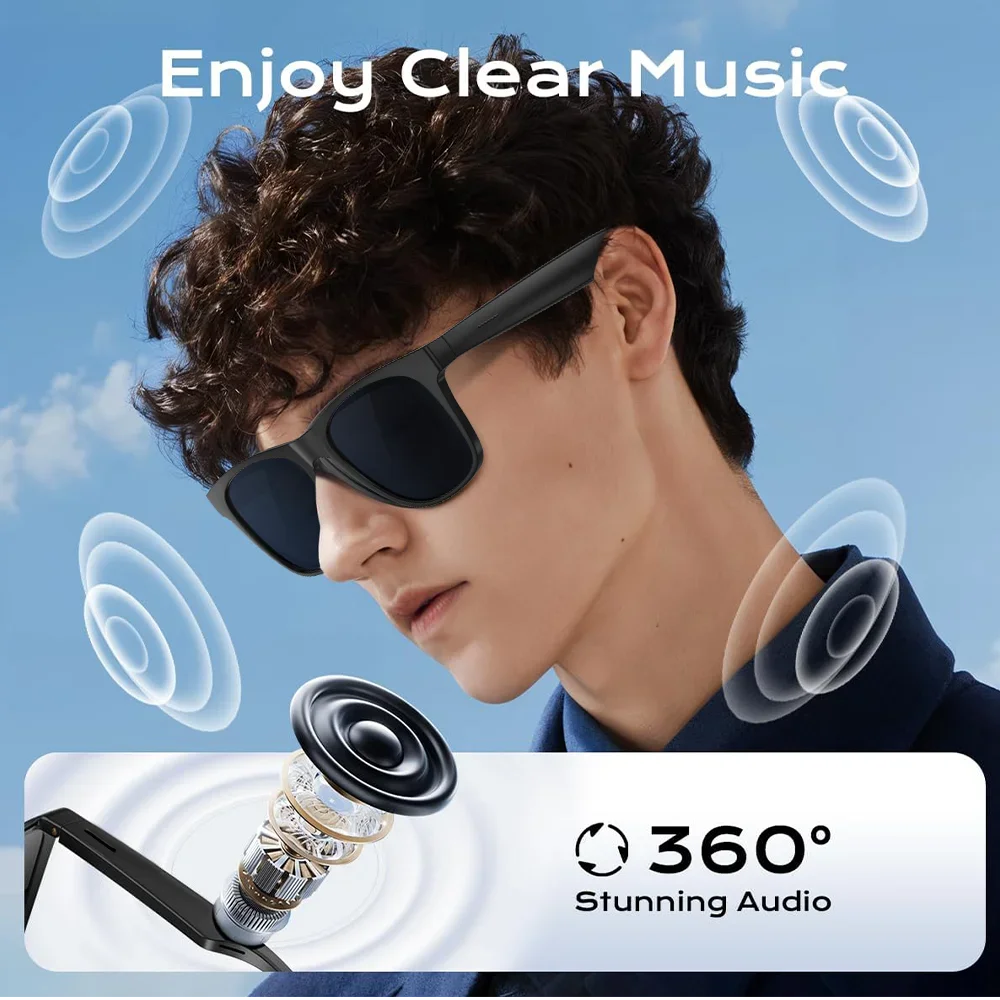 🌟 Bezprzewodowe Okulary AI Premium — Nagrywaj 8K, Tłumacz w Czasie Rzeczywistym i Steruj Głosem — Rewolucja w Twoim Stylu!