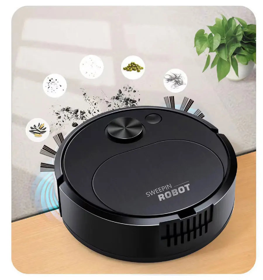 ✨ Inteligentny Robot Odkurzający 3w1 — Bezprzewodowy, 1500Pa — Czysta Podłoga w Domu i Biurze Bez Twojego Udziału!