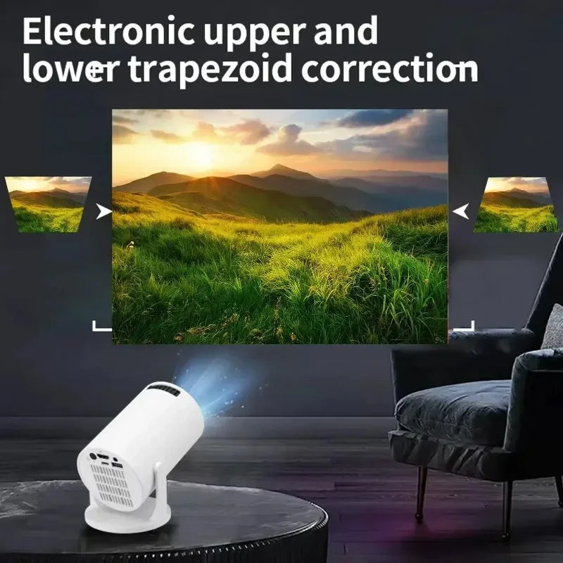 🌟 Projektor HY300 4K Ultra HD — Android 11, WiFi 6, 290 ANSI — Kinowe Doznania w Domu i na Świeżym Powietrzu!