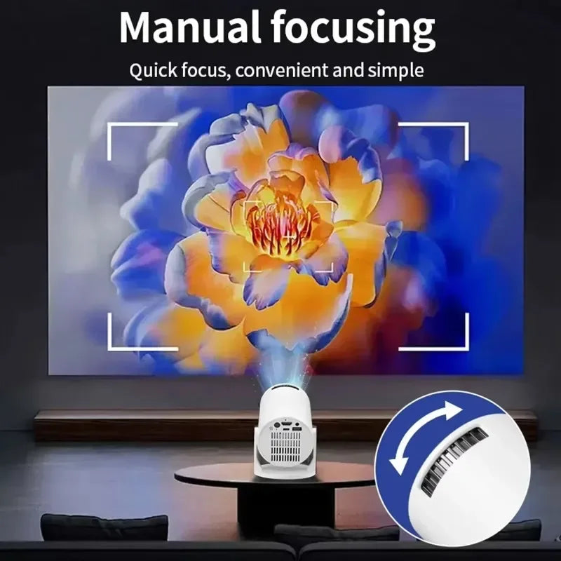 🌟 Projektor HY300 4K Ultra HD — Android 11, WiFi 6, 290 ANSI — Kinowe Doznania w Domu i na Świeżym Powietrzu!