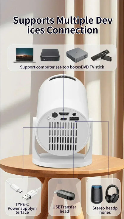 🌟 Projektor HY300 4K Ultra HD — Android 11, WiFi 6, 290 ANSI — Kinowe Doznania w Domu i na Świeżym Powietrzu!