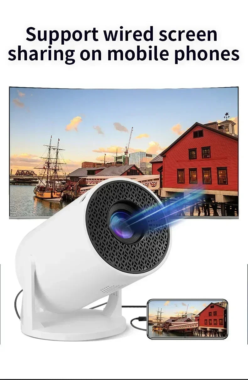 🌟 Projektor HY300 4K Ultra HD — Android 11, WiFi 6, 290 ANSI — Kinowe Doznania w Domu i na Świeżym Powietrzu!