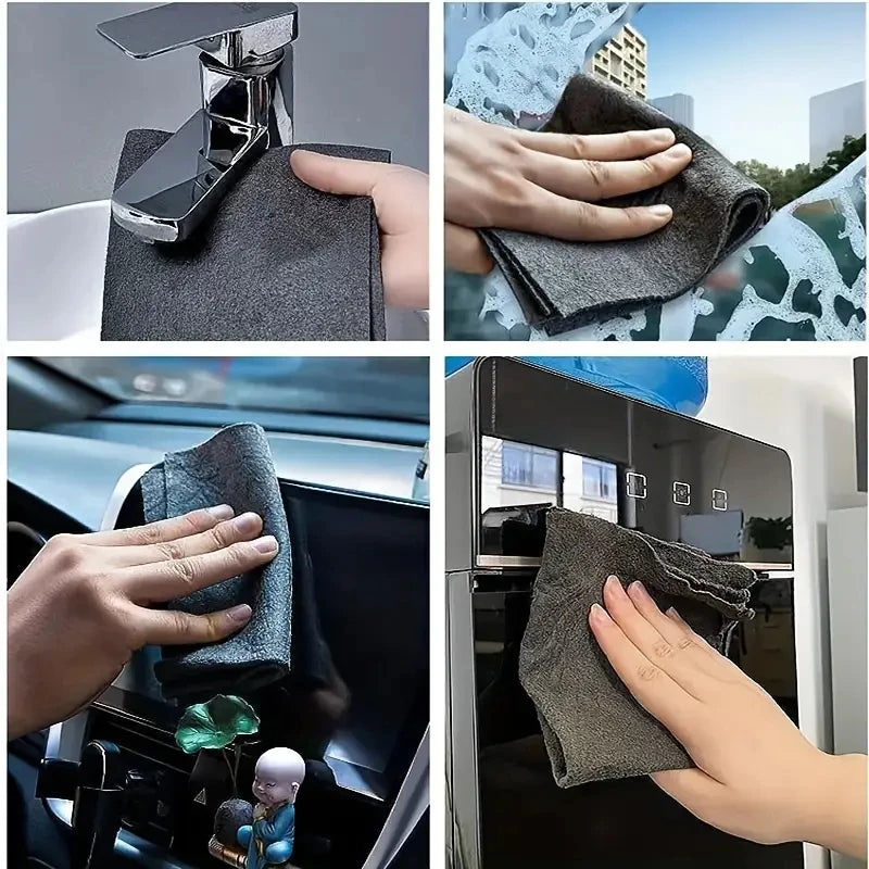 💎 Ściereczka magiczna Magic Glass 2w1 — Gruba, Wielorazowa i Bezsmugowa — Pożegnaj się ze Śladami i Zaciekami na Zawsze!