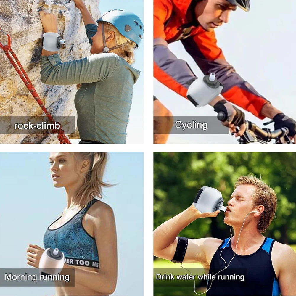 ⚡ Silikonowy Kubek Sportowy na Nadgarstek — Nawadniaj się w Biegu, na Rowerze i na Szlaku — Wolne Ręce, Więcej Energii!