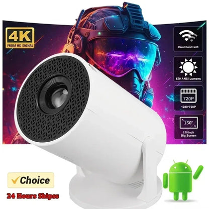 🌟 Projektor HY300 4K Ultra HD — Android 11, WiFi 6, 290 ANSI — Kinowe Doznania w Domu i na Świeżym Powietrzu!