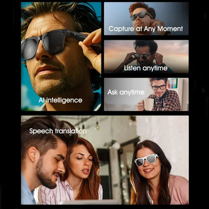 🌟 Bezprzewodowe Okulary AI Premium — Nagrywaj 8K, Tłumacz w Czasie Rzeczywistym i Steruj Głosem — Rewolucja w Twoim Stylu!