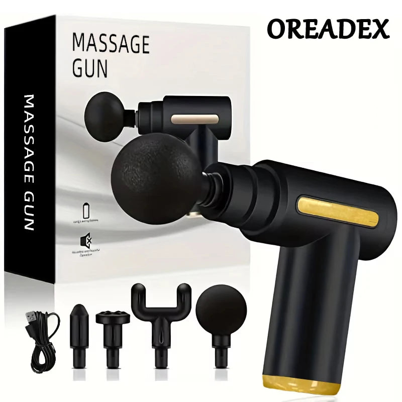 ✨ Przenośny Pistolet Masujący Premium — 6 Poziomów Wibracji, Ładowanie USB — Regeneruj Mięśnie Jak Profesjonalny Sportowiec!