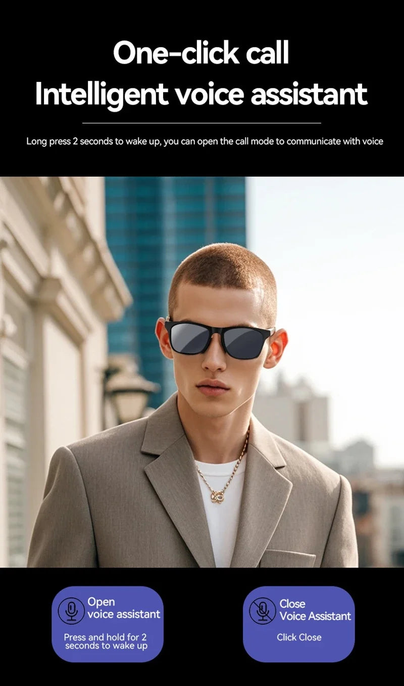 🌟 Bezprzewodowe Okulary AI Premium — Nagrywaj 8K, Tłumacz w Czasie Rzeczywistym i Steruj Głosem — Rewolucja w Twoim Stylu!