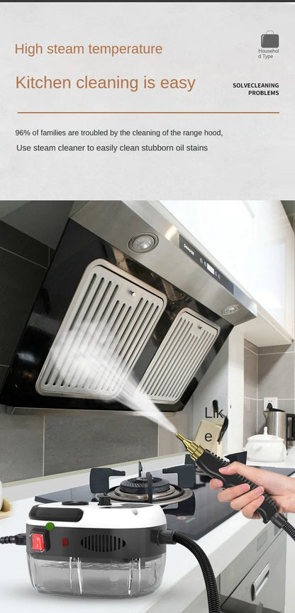 ⚡ Wysokociśnieniowa Myjka Parowa 2500W — Sterylizacja 99,9%, Wtyczka EU — Twój Dom Lśniący Czystością Bez Wysiłku!