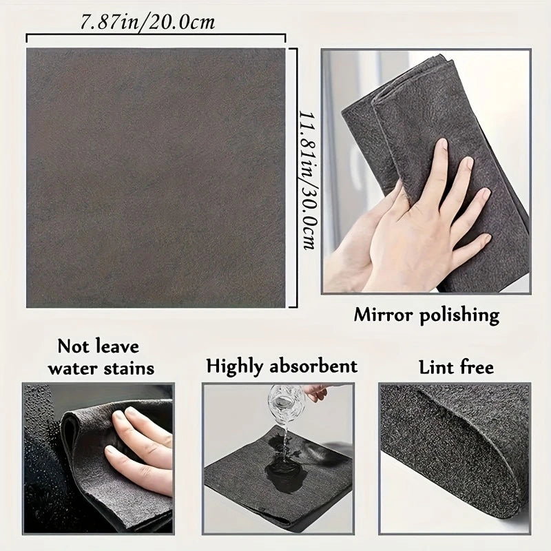 💎 Ściereczka magiczna Magic Glass 2w1 — Gruba, Wielorazowa i Bezsmugowa — Pożegnaj się ze Śladami i Zaciekami na Zawsze!
