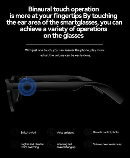 🌟 Bezprzewodowe Okulary AI Premium — Nagrywaj 8K, Tłumacz w Czasie Rzeczywistym i Steruj Głosem — Rewolucja w Twoim Stylu!