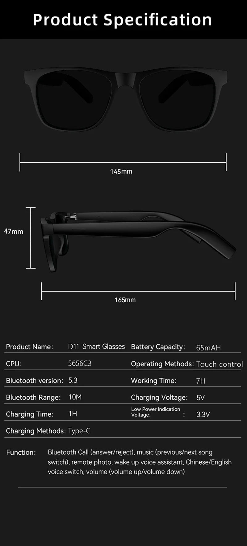 🌟 Bezprzewodowe Okulary AI Premium — Nagrywaj 8K, Tłumacz w Czasie Rzeczywistym i Steruj Głosem — Rewolucja w Twoim Stylu!